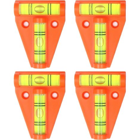 Niveaux à Bulle,4 Pièces Mini Niveau à Bulle en Plastique,Outil de Mesure Précis et Durable,Niveau Bulle Type T Parfait pour Camping-Cars,Caravanes,Travaux de Chantier (1/5)