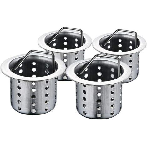 Filtre à Baignoire, Attrape Cheveux Filtre en Acier Drain Hair Catcher Inoxydable pour Évier de Bain Lavabo, Baignoires Bouchon de 3.5cm à 4.5cm(4 Paquets) (1/5)