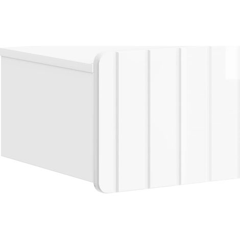 Mesita de Noche de Pared con cajón Brillante 33 x 34,5 x 24 cm vidaXL
