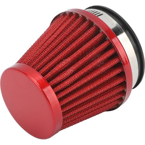 Filtre à air universel 50 mm à gros calibre pour moto tout-terrain, quad, dirt bike et pit bike (rouge) (1/5)