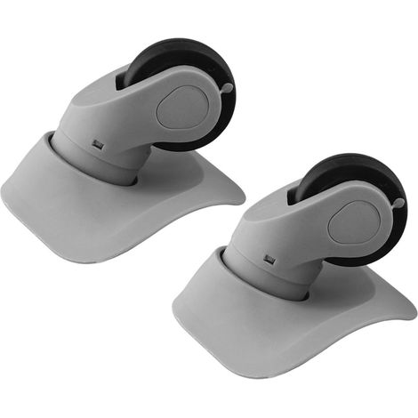 Dos juegos de ruedas de repuesto para maletas, fáciles de instalar con los accesorios incluidos para la mayoría de las maletas (gris L).