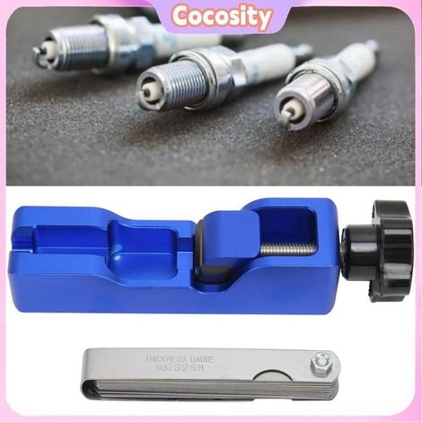 Cocosity Outil d'écartement de bougie d'allumage Outil de retrait de bougie, outil de retrait de bougie auto automobile Noir Bleu (1/5)