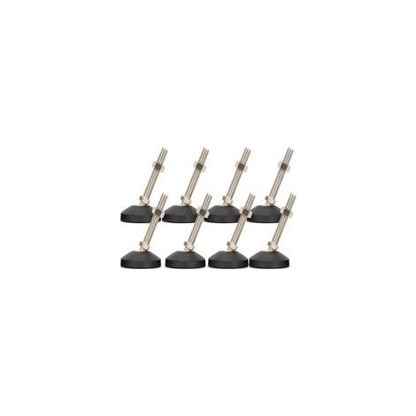 Pieds de Nivellement, Pied de Meuble Réglable Hauteur à Toute épreuve en Acier Inoxydable 8 pièces M10 x 50mm Vis de Réglage Angle avec écrou en T (1/5)