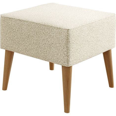 Reposapiés Comfivo Ulmus V, Lambi 08, 41x45x45cm, Diámetro: 0, Tapiz, Patas: Madera, 0 (1/5)