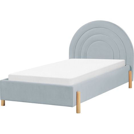 Kids Bed Velvet ANET 90 x 200 cm (EU Single) Light Blue (1/5)