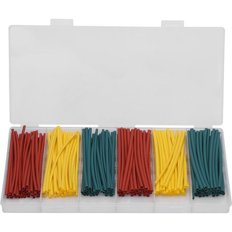 Gaine Thermorétractable Polyéthylène - Ratio 2:1 Résistant Au Feu 600V - Pour Électricité Et Bricolage - Lot De 180 Pièces (1/5)