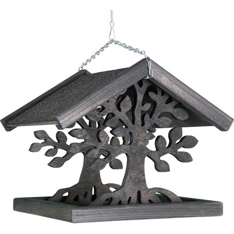 Mangeoire en bois pour oiseaux, MAGIC, Taille: 30 X 30 X 28 cm. - Vadigran (1/5)