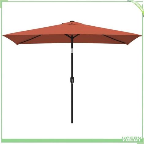Parasol d'extérieur - FAFEICY - 44504 - 300x200 cm rectangulaire - Terre cuite - Toile polyester anti-UV (1/5)