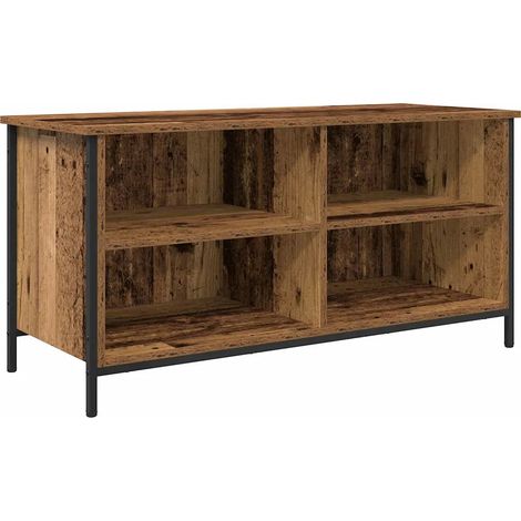 Mueble de TV moderno y minimalista con espacio de almacenamiento 100 x 40 x 50 cm madera de ingeniería acabado envejecido 020052748 (1/5)