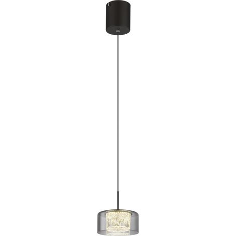 Globo - lampada a sospensione - FOGSY - nero - vetro - Ø 15cm -