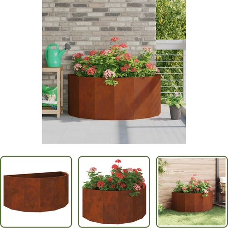 Pot jardin -  Jardinière Rouillé 120 x 60 x 50 cm (1/5)