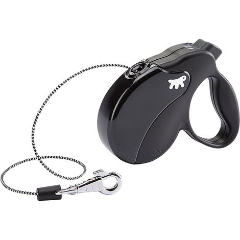 Ferplast AMIGO CORD Guinzaglio allungabile con cordino. 4 misure e vasta scelta di colori.. Variante MINI - Misure: 12 x 3 x h 10 cm - Nero