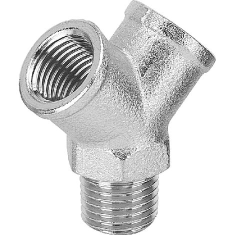 Y male cylindrique au centre / femelle cylindrique x2 G1/4'' Prevost