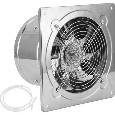Extracteur d'air, 52W 220V 8pouces Ventilateur d'extraction mural Silencieux, Extracteur d'air salle de bain, pour la cuisine, la ventilation du garage, Air d'aspiration 830m³/h, 25cm (1/5)