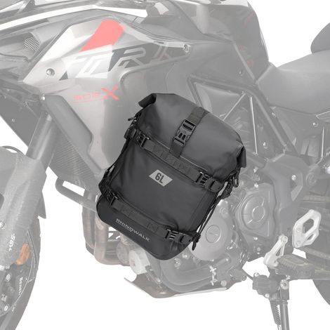 Motorrad Sturzbügeltasche 6L wasserdicht mit Schultergurt Schwarz (1/5)