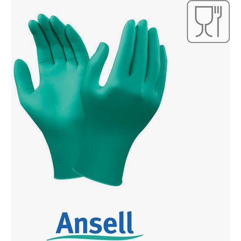 C.100 pz Guanti touch&tuff c/polv.taglia M verde