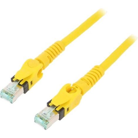 Cable reseau RJ45 male S-FTP Cat 6a jaune - 10m
