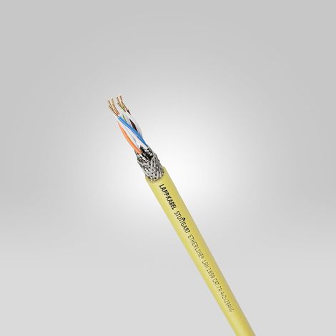Lapp 10 Meter 2170980 ETHERLINE LAN 1000 Cat.7A 4x2x23 AWG I 1000 MHz I LABS-frei I EMV Abschirmung I LAN Kabel halogenfrei I Verlege Kabel I Netzwerkkabel I Datenkabel gelb I Netzwerk Verkabelung