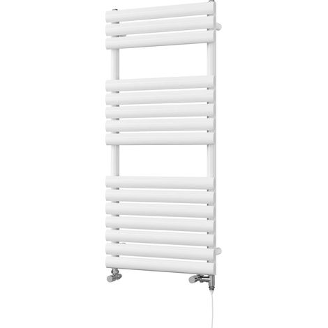Omeara - White Dual Fuel Towel Rail H1120mm x W500mm Standard (1/3)