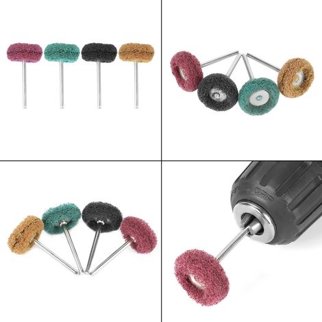 Lot de 40 disques de polissage abrasifs, meules de ponçage, brosses de lustrage pour outil rotatif (1/5)