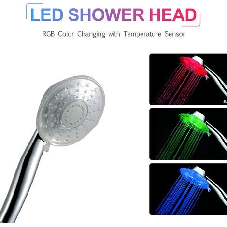25 cm RGB-LED-Duschkopf mit Temperatursensor für das Badezimmer (1/5)