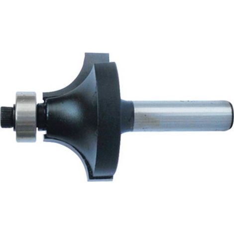Fresa de arquear, herramienta de madera, Ø : 18,7 mm, radio 3,2 mm, Largo útil 10,5 mm, Largo total : 52 mm