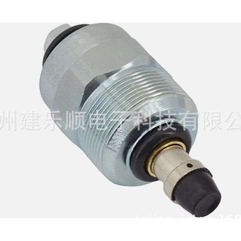 F002D13642 12V fuel shut-off solenoid valve is suitable for Bosch Delphi excavator mechanical parts. (1/4)