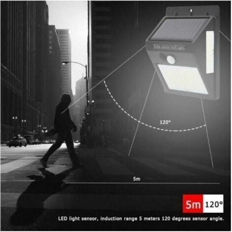 4Lampe Solaire Extérieur, Lumière Solaire Etanche éclairage Solaire ,avec Détecteur de Mouvement Lampe (1/2)