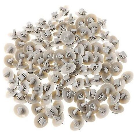 Crea – Lot de 100 clips de garniture pour Renault Trafic – Fixation moulure porte – Plastique gris – Diamètre 20mm