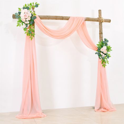 Plusieurs pièces expédiées de l'entrepôt, emballées sous vide, rose pêche, 75550cm pièce unique, drapé/arche de décoration de mariage (fleurs artificielles exclues). (1/5)
