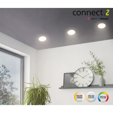 Fueva Zigbee Bluetooth-fähiger Einbaustrahler, D17 Weiß/Farben, Rund Weiß EGLO (1/5)