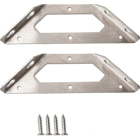 Support mural pour étagère, lot de 2 pièces en métal, 14,5 cm, vis murales en acier inoxydable. - AquaForge (1/4)
