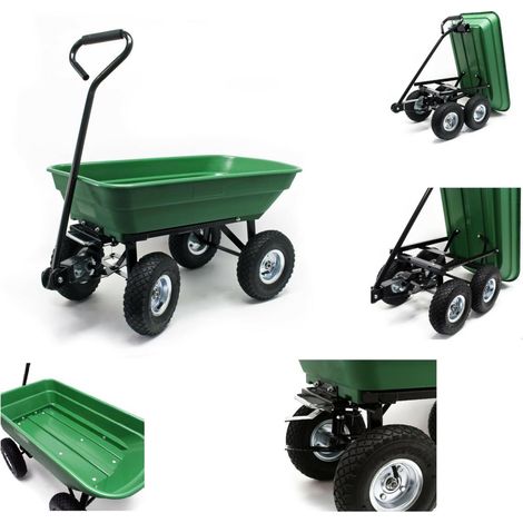Chariot de jardin à main Benne basculante Volume 75L - 300Kg max