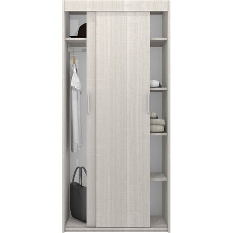 Armadio con ante scorrevoli e divisorio - Organizzazione perfetta per la tua cameretta - Rovere rock