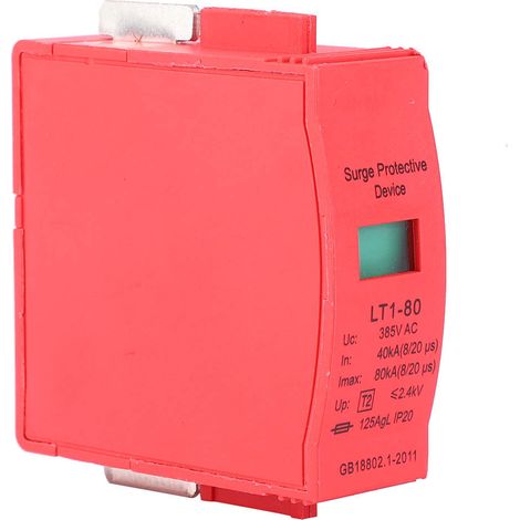 Dispositif de protection contre les surtensions pour usage domestique, parafoudre AC 385V80KA (1/5)