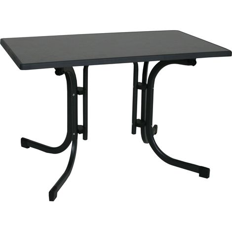 Table pliante, anthracite, noir, env. 115 x 70 x 70 cm