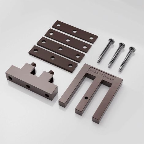 Verrou de Protection pour fenêtre ou Porte en Plastique/Bois/Aluminium, Protection antivol, Acier, Marron (1/5)