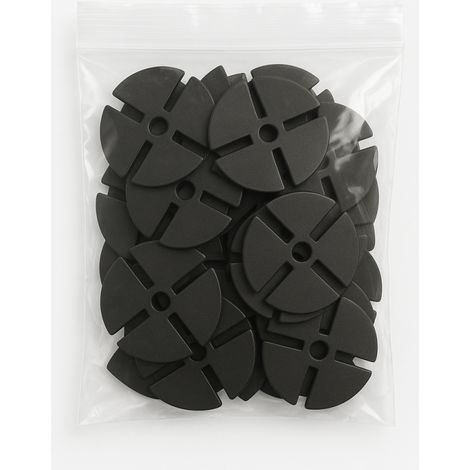 Cunei ammortizzatori antivibrazione 78 mm, confezione da 10 pz McCover - Nero