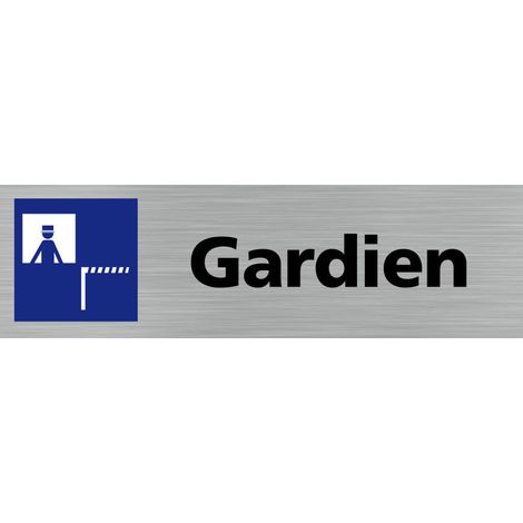 Pictogramme GARDIEN (Q0119).- Plaque aluminium brossé - (1/5)