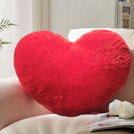 Coussin Coeur, Coussin Decoratif, Convient pour Salon, canapé, Chambre à Coucher, lit 40 x 35 x 11 cm (1/5)