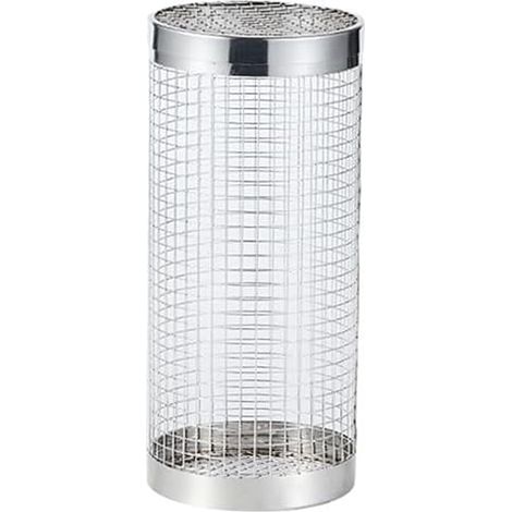 Panier à griller rond en acier inoxydable, panier à griller en maille métallique, panier à griller cylindrique, panier à griller portable pour le camping, 20 x 9 cm (1/5)