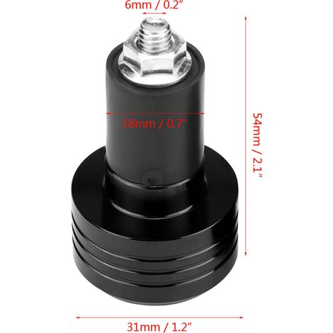 Accessoires moto : Embouts de stabilisateurs de guidon (noirs) (1/5)