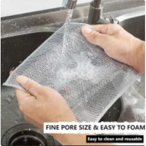 Torchons multi-usages en fil métallique, résistants aux rayures, utilisables humides ou secs, pour frotter et nettoyer la vaisselle (lot de 20) (1/5)