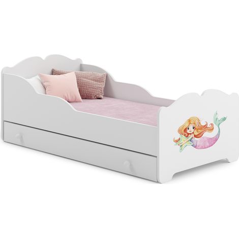 Lit enfant ANNA avec tiroir 80x160 Petite Sirène