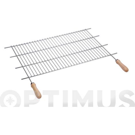 Parrilla Barbacoa 52-62X40Cm Recortable Zincado Sauvic (1/2)