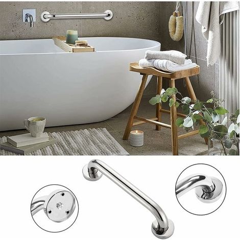 SR 30cm Maniglione di sicurezza in acciaio inox rinforzato per bagno, vasca, doccia e WC, maniglia di sicurezza per bagno, corrimano di sicurezza (1/4)