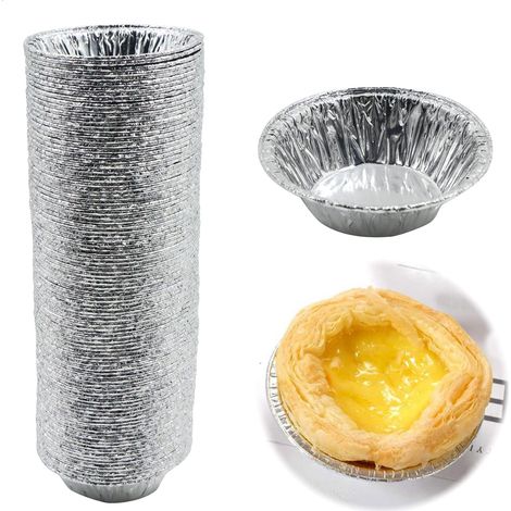 100 Moules à tarte, aluminium, base 4cm, hauteur 2cm, pâtisserie, mariage (1/5)