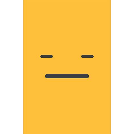 Sticker réfrigérateur et lave vaisselle, smiley blasé orange émotion déco, 75 cm X 49 cm (1/3)