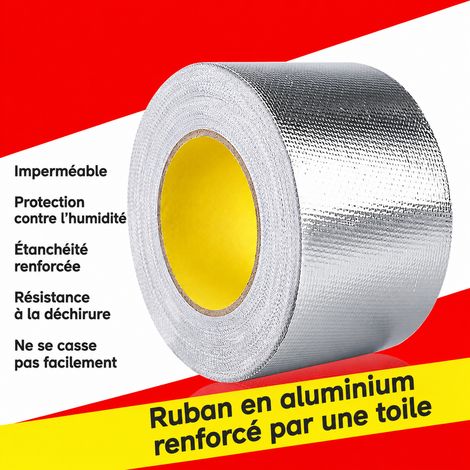 Ruban adhésif aluminium fibre de verre haute température 15 cm × 50 m 15 cm 50 500 g – Livraison gratuite (1/5)