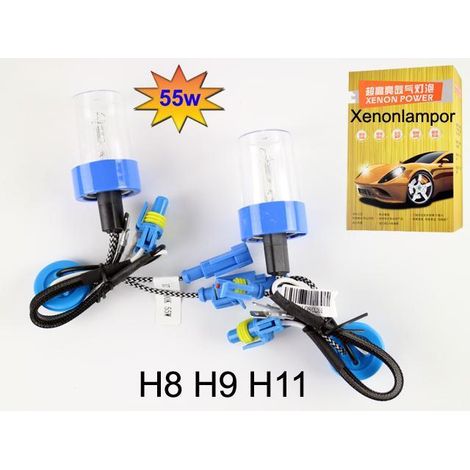 Ampoules xénon 55 W H8 H9 H11 6000 K (lot de 2) - Multicolore (1/5)
